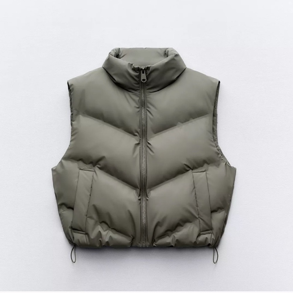 Zara Insulated Cropped Puffer Vest M